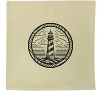 Azeeda 40cm x 40cm 'Lighthouse And Rope' Canvas Cushion Cover (CV00037041)