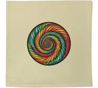 Azeeda 40cm x 40cm 'Rainbow Spiral' Canvas Cushion Cover (CV00046734)