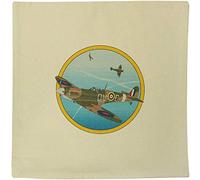 Azeeda 40cm x 40cm 'Spitfire Planes' Canvas Cushion Cover (CV00010064)