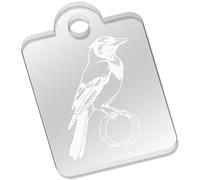 Azeeda 49mm 'Magpie Stealing Ring' Clear Acrylic Keyring (AK00080858)