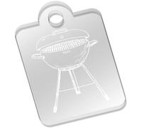 Azeeda 49mm 'Portable BBQ' Clear Acrylic Keyring (AK00084626)