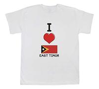 Azeeda 5-6 Years 'I Love East Timor' Children's/Kid's T-Shirt (White) (TS00142388)