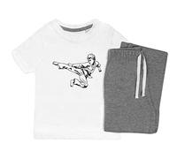 Azeeda 5-6 Years 'Karate Kick' Kids Nightwear/Pyjama Set (KP00055798) White
