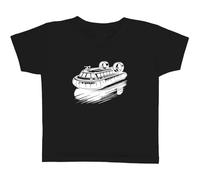 Azeeda 5-6 Years 'Speeding Hovercraft' Children's/Kid's T-Shirt (Black) (TS00422659)