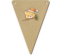Azeeda 5 x 140mm 'Cute Christmas Red Panda' Bunting Pennants/Flags (BN00094293)