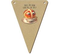 Azeeda 5 x 140mm 'Does My Bun Look Big In This' Bunting Pennants/Flags (BN00091803)