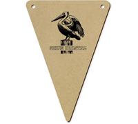 Azeeda 5 x 140mm 'Going Coastal Pelican' Bunting Pennants/Flags (BN00092709)