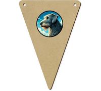 Azeeda 5 x 140mm 'Irish Wolfhound Portrait' Bunting Pennants/Flags (BN00092690)