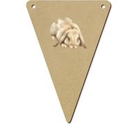 Azeeda 5 x 140mm 'Lop Eared Rabbit' Bunting Pennants/Flags (BN00096058)