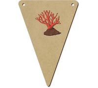 Azeeda 5 x 140mm 'Red Coral' Bunting Pennants/Flags (BN00094272)