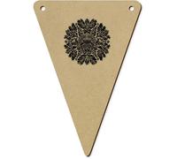 Azeeda 5 x 140mm 'Scottish Thistle Mandala' Bunting Pennants/Flags (BN00094043)