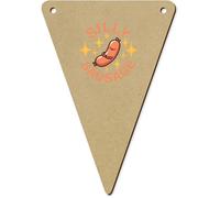 Azeeda 5 x 140mm 'Silly Sausage' Bunting Pennants/Flags (BN00092778)
