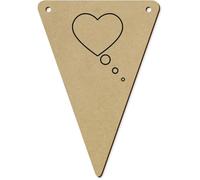 Azeeda 5 x 140mm 'Thinking of You' Bunting Pennants/Flags (BN00092800)
