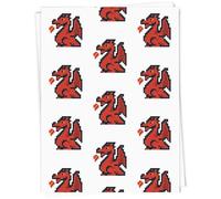 Azeeda 5 x A1 '8-Bit Fire Breathing Dragon' Gift Wrap/Wrapping Paper Sheets (GI00119867)