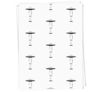 Azeeda 5 x A1 'Alien with UFO' Gift Wrap/Wrapping Paper Sheets (GI00117960)