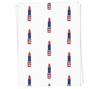 Azeeda 5 x A1 'American Flag Lipstick' Gift Wrap/Wrapping Paper Sheets (GI00117729)