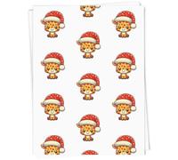 Azeeda 5 x A1 'Baby Giraffe Wearing Santa Hat' Gift Wrap/Wrapping Paper Sheets (GI00122883)