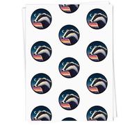 Azeeda 5 x A1 'Badger By Moonlight' Gift Wrap/Wrapping Paper Sheets (GI00121424)