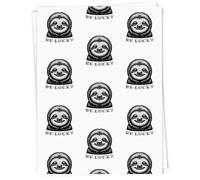 Azeeda 5 x A1 'Be Lucky Sloth' Gift Wrap/Wrapping Paper Sheets (GI00142620)