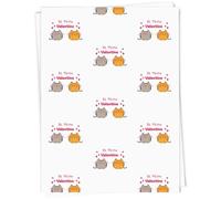 Azeeda 5 x A1 'Be Meow Valentine' Gift Wrap/Wrapping Paper Sheets (GI00116760)