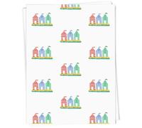 Azeeda 5 x A1 'Beach Huts' Gift Wrap/Wrapping Paper Sheets (GI00119655)