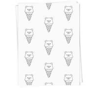 Azeeda 5 x A1 'Bear Ice Cream' Gift Wrap/Wrapping Paper Sheets (GI00119573)