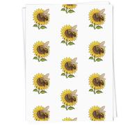 Azeeda 5 x A1 'Bee Pollinating A Sunflower In The Garden' Gift Wrap/Wrapping Paper Sheets (GI00122037)