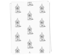 Azeeda 5 x A1 'Birthday Golden Retriever' Gift Wrap/Wrapping Paper Sheets (GI00133158)
