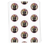 Azeeda 5 x A1 'Black Labrador Court Jester' Gift Wrap/Wrapping Paper Sheets (GI00125721)