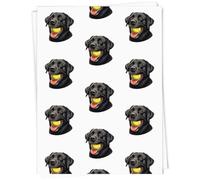 Azeeda 5 x A1 'Black Labrador With Ball' Gift Wrap/Wrapping Paper Sheets (GI00116458)