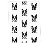 Azeeda 5 x A1 'Boston Terrier' Gift Wrap/Wrapping Paper Sheets (GI00100190)