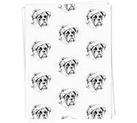 Azeeda 5 x A1 'Boxer Dog Wearing Santa Hat' Gift Wrap/Wrapping Paper Sheets (GI00124632)