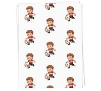 Azeeda 5 x A1 'Boy Playing Rugby' Gift Wrap/Wrapping Paper Sheets (GI00122712)