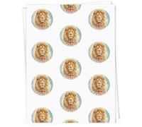 Azeeda 5 x A1 'British Lion Portrait' Gift Wrap/Wrapping Paper Sheets (GI00118961)