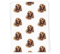 Azeeda 5 x A1 'Brown Cocker Spaniel Dog Portrait' Gift Wrap/Wrapping Paper Sheets (GI00095027)