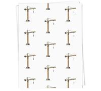 Azeeda 5 x A1 'Building Crane' Gift Wrap/Wrapping Paper Sheets (GI00120784)