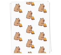Azeeda 5 x A1 'Capybara at Campfire' Gift Wrap/Wrapping Paper Sheets (GI00135516)