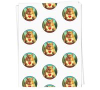 Azeeda 5 x A1 'Capybara Love Note' Gift Wrap/Wrapping Paper Sheets (GI00117792)