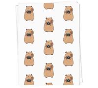 Azeeda 5 x A1 'Capybara with Camera' Gift Wrap/Wrapping Paper Sheets (GI00135537)