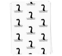 Azeeda 5 x A1 'Cartoon Loch Ness Monster' Gift Wrap/Wrapping Paper Sheets (GI00116304)