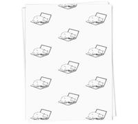 Azeeda 5 x A1 'Cat Sleeping On Laptop' Gift Wrap/Wrapping Paper Sheets (GI00125277)