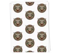 Azeeda 5 x A1 'Celtic Highland Cow' Gift Wrap/Wrapping Paper Sheets (GI00126636)