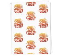 Azeeda 5 x A1 'Chinese New Year 2026' Gift Wrap/Wrapping Paper Sheets (GI00123609)