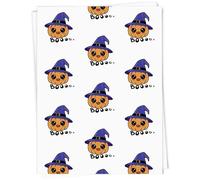 Azeeda 5 x A1 'Colorful Halloween Pumpkin In A Hat Kawaii ' Gift Wrap/Wrapping Paper Sheets (GI00121512)
