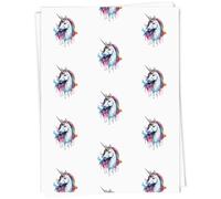 Azeeda 5 x A1 'Colourful Unicorn' Gift Wrap/Wrapping Paper Sheets (GI00138330)