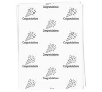 Azeeda 5 x A1 'Congratulations Party Popper' Gift Wrap/Wrapping Paper Sheets (GI00119412)