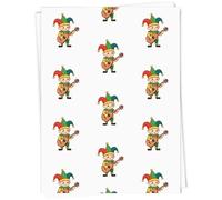 Azeeda 5 x A1 'Court Jester Playing Lute' Gift Wrap/Wrapping Paper Sheets (GI00131667)
