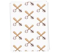 Azeeda 5 x A1 'Crossed Baseball Bats' Gift Wrap/Wrapping Paper Sheets (GI00136560)