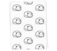 Azeeda 5 x A1 'Curled Up Sleeping British Shorthair Cat' Gift Wrap/Wrapping Paper Sheets (GI00120879)