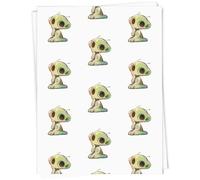 Azeeda 5 x A1 'Cute Alien Sitting' Gift Wrap/Wrapping Paper Sheets (GI00121207)